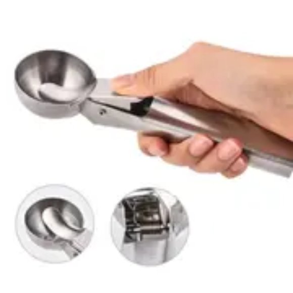 Heavy-Duty Stainless-Steel Ice Cream Scoop - Picture 1 of 13
